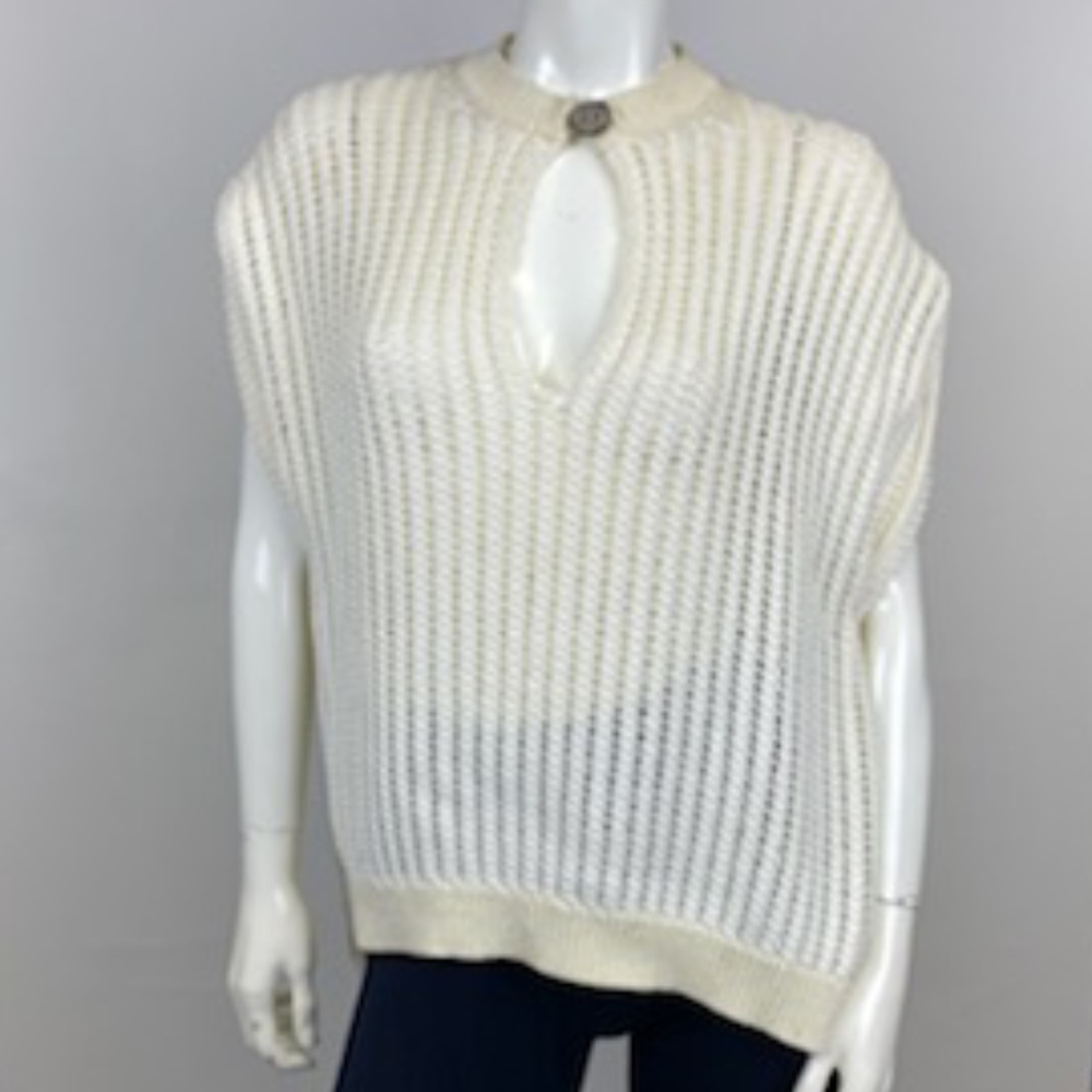 Derek Lam 10 Crosby - Cream Knit Short Sleeve